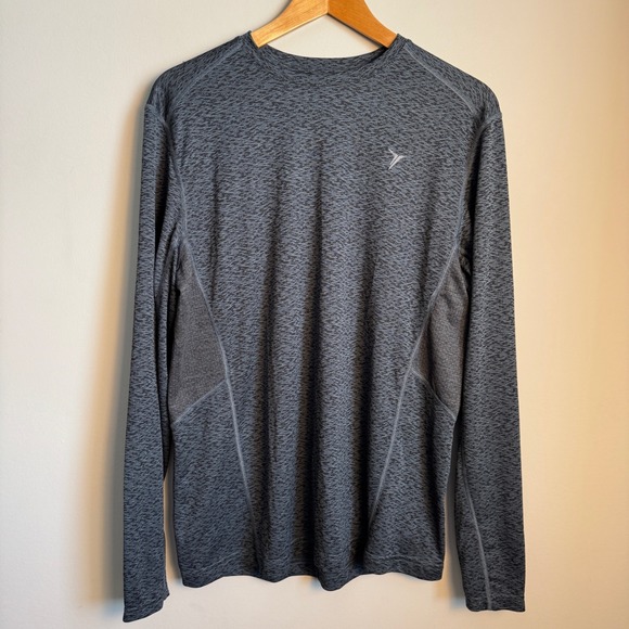 Old Navy Other - Old Navy Active Mens Long Sleeve GO DRY Athletic Shirt Size L Gray Heathered